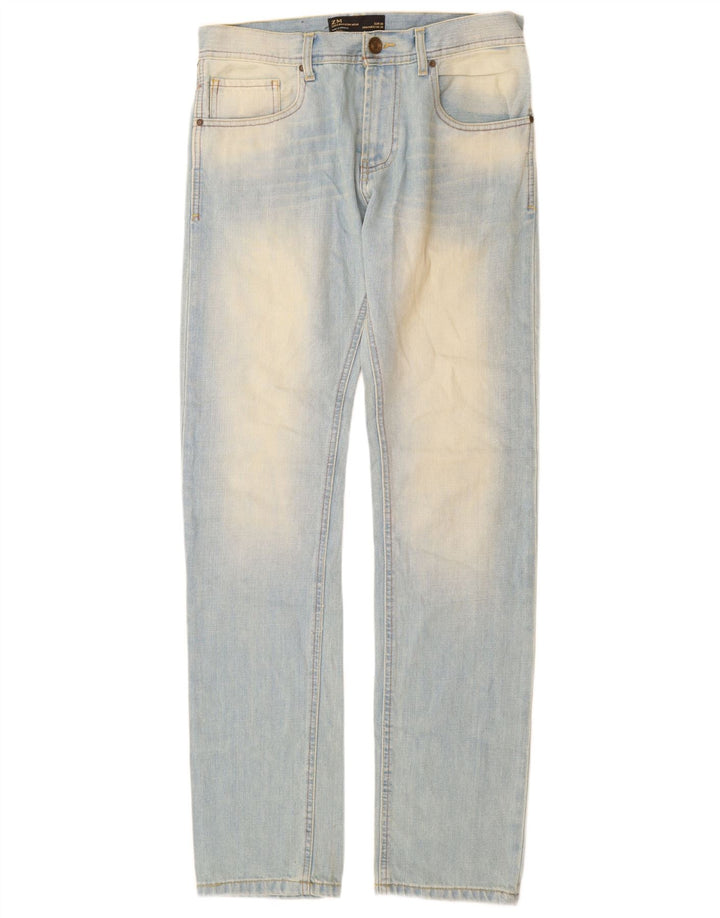 Męskie jeansy slim fit Zara EU 38 Small W30 L34 Niebieskie bawełniane