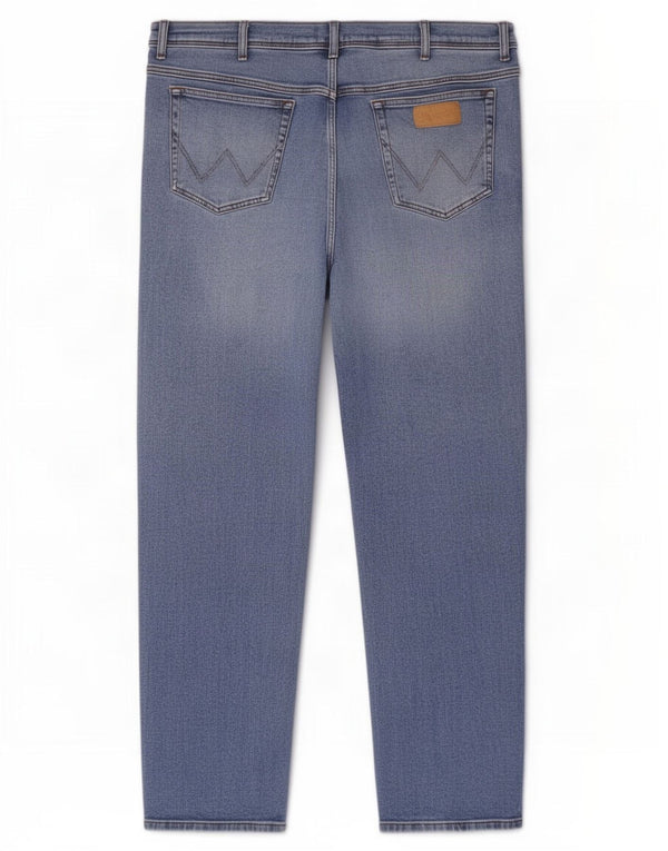Męskie jeansy Wrangler Texas Straight W46 L32 Niebieskie bawełniane