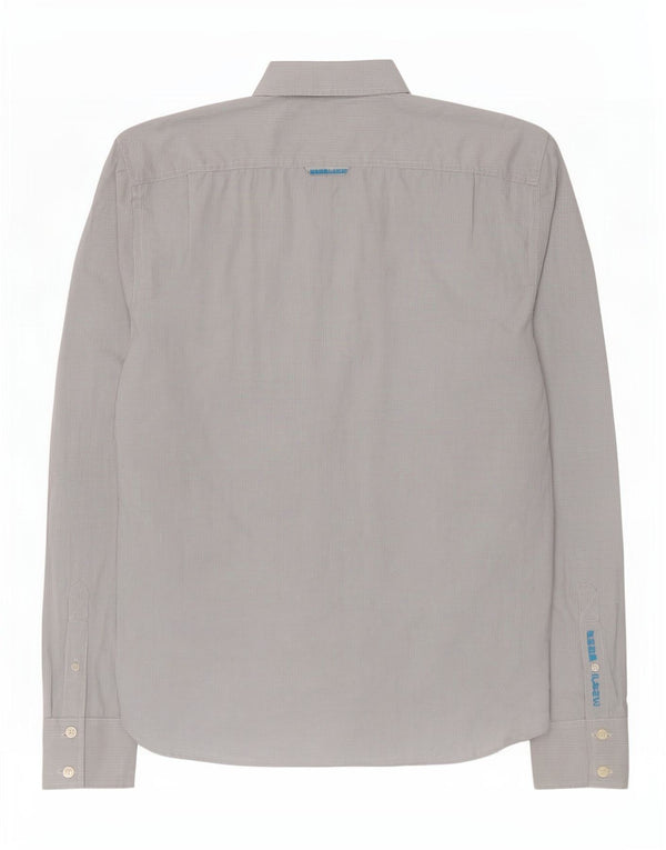 Koszula męska Superdry 2XL, biała bawełniana kratka