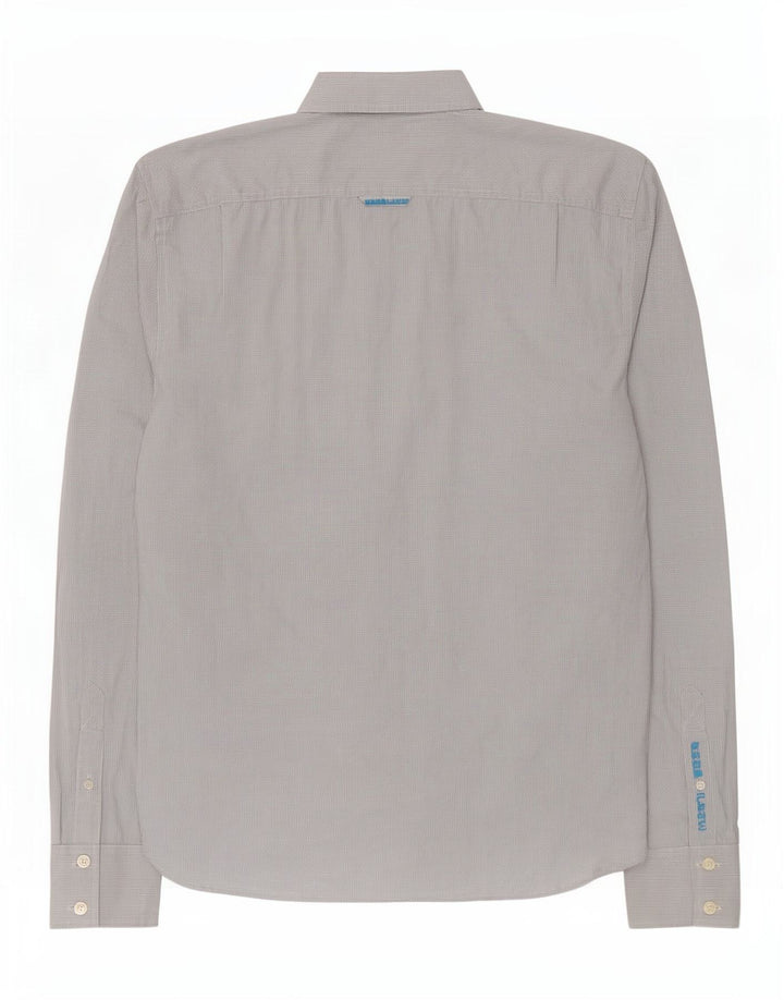 Koszula męska Superdry 2XL, biała bawełniana kratka