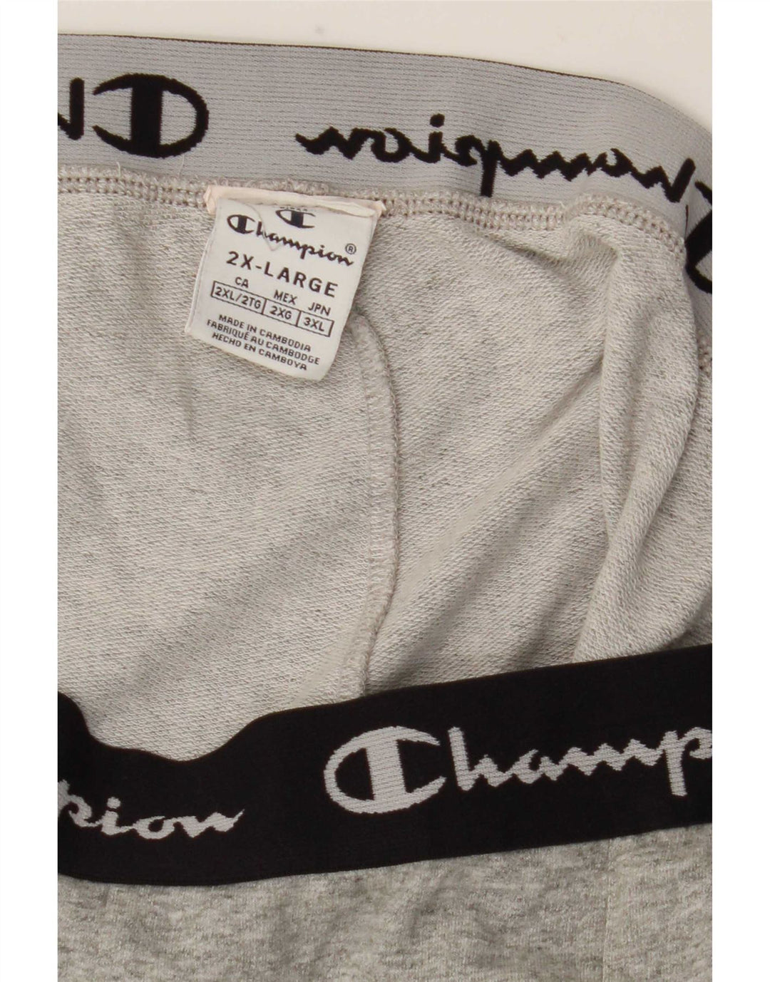 Damskie spodnie dresowe Champion Graphic 2XL Szare bloki kolorów