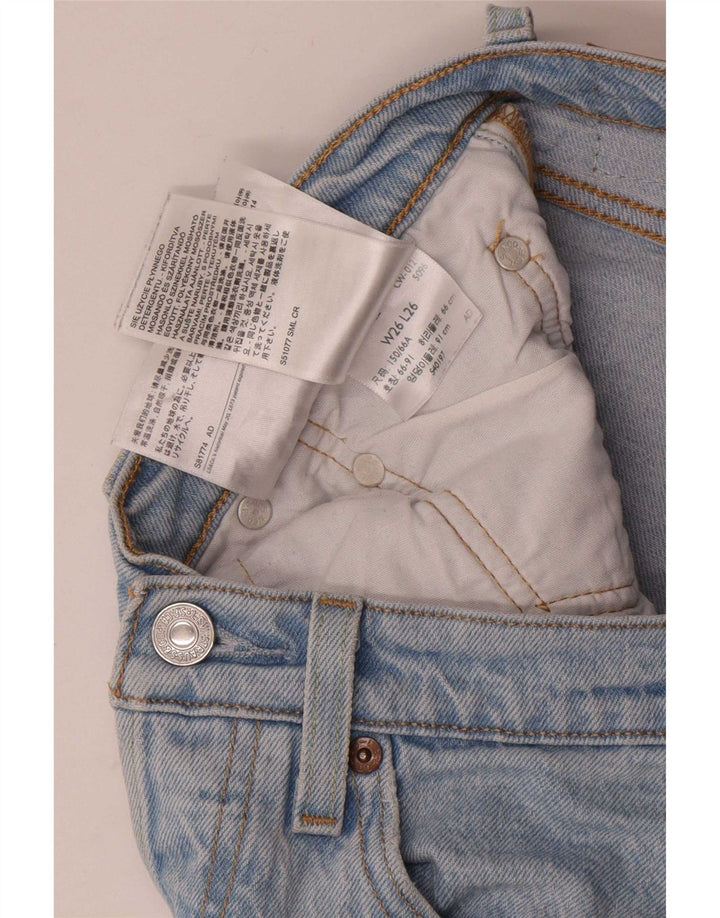 Damskie jeansy Levi's 501 Straight W26 L26 Niebieskie bawełniane