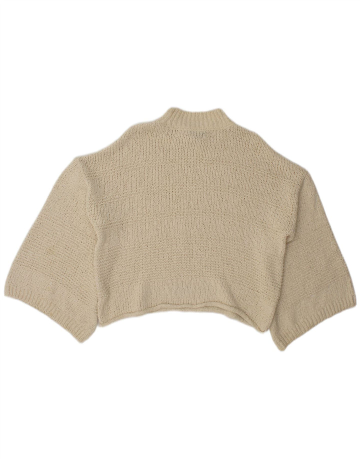 Damski sweter oversize z golfem Topshop UK 8, mały, w kolorze złamanej bieli