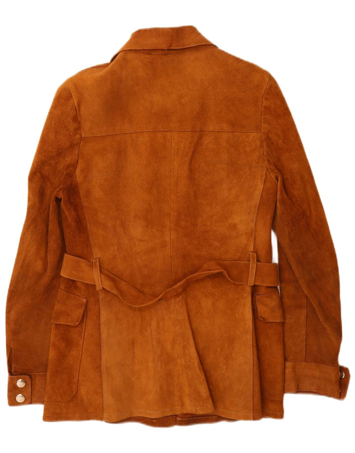 Zamszowa kurtka damska Vintage UK 10 Small Brown