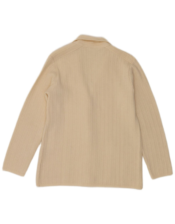 Damski sweter oversize z podwójnymi piersiami CAGI IT 34 2XS Off White