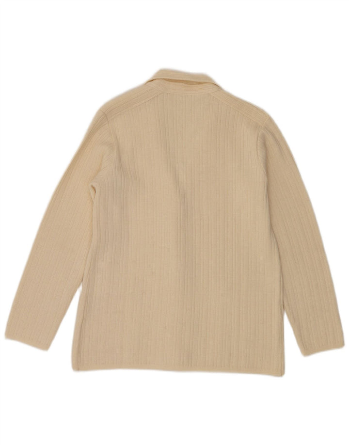 Damski sweter oversize z podwójnymi piersiami CAGI IT 34 2XS Off White