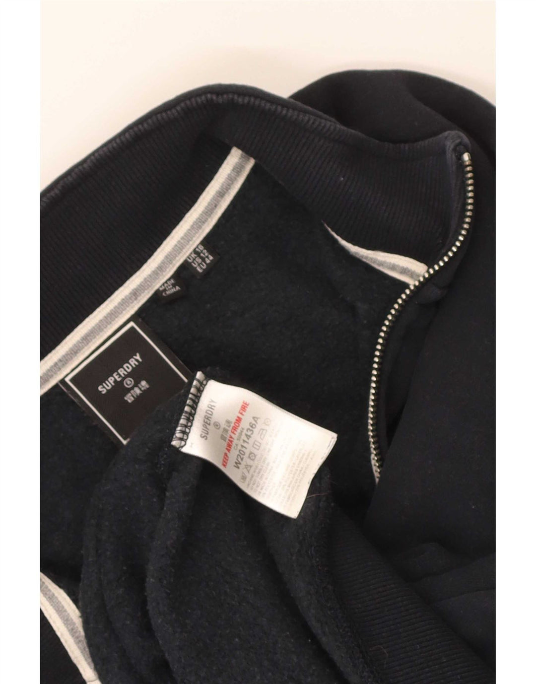 Damski sweter oversize Superdry Crop UK 16, duży, granatowy