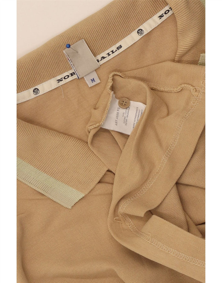 Męska koszulka polo North Sails, średnio beżowa, bawełniana