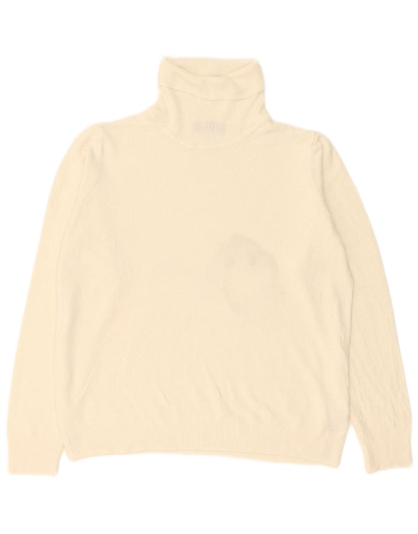 Marks & Spencer Damski sweter z golfem UK 18 XL Beżowy Akryl