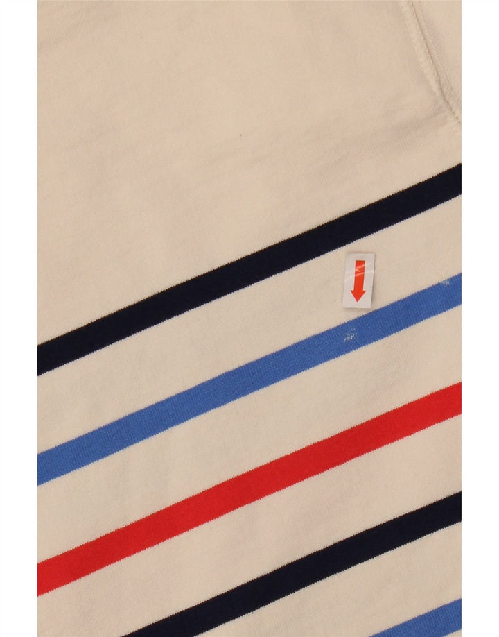 Damski sweter oversize Joules UK 8, bawełniany w małe białe paski