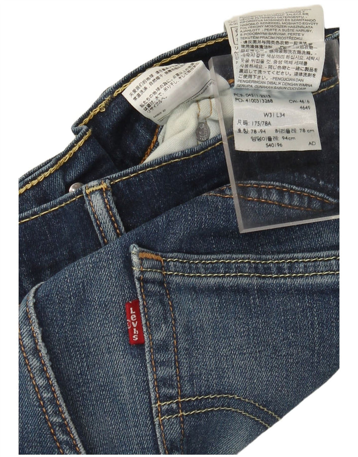 Męskie proste dżinsy Levi's W31 L28 Niebieskie bawełniane