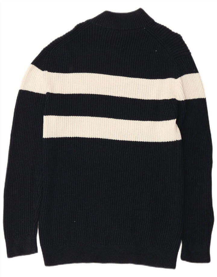 Męski sweter z golfem French Connection, w średnie granatowe paski