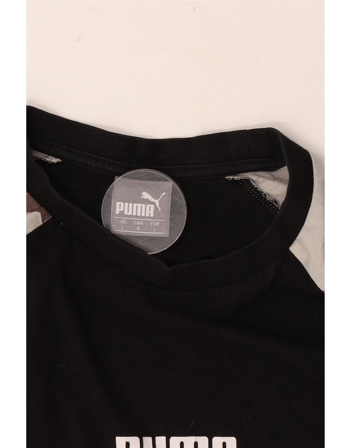 Męski T-shirt Puma z grafiką, duży, czarny, kamuflaż
