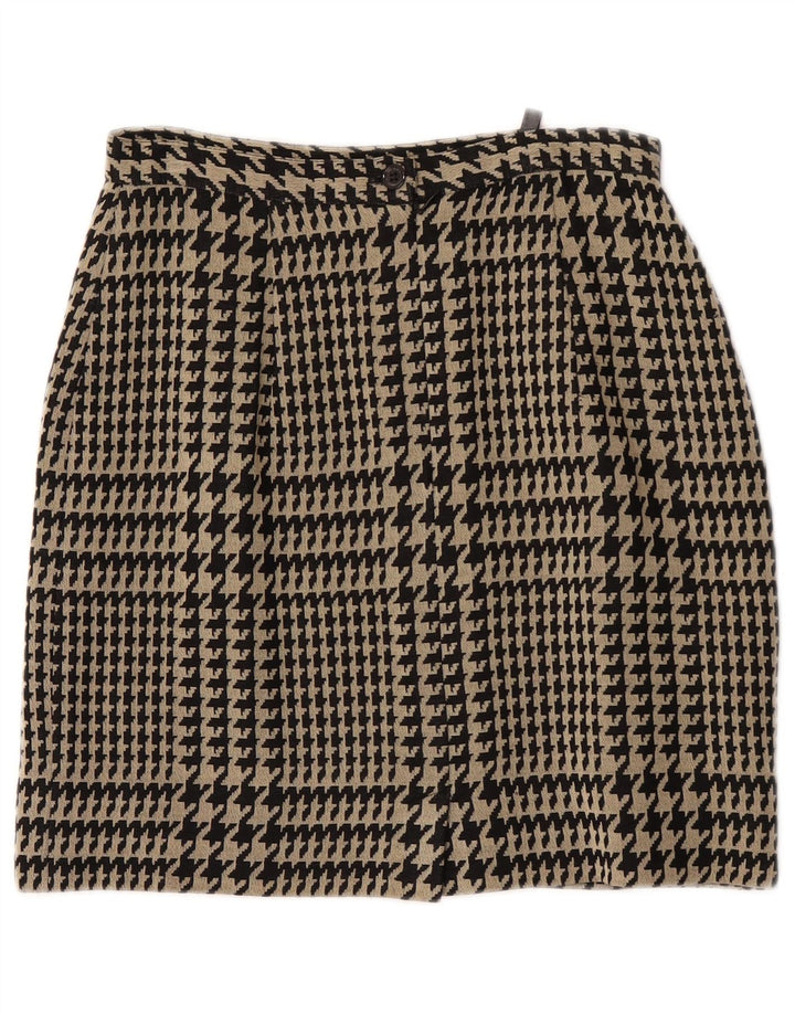 Superior damska prosta spódnica IT 40 Small W26 Czarna wiskoza w pepitkę