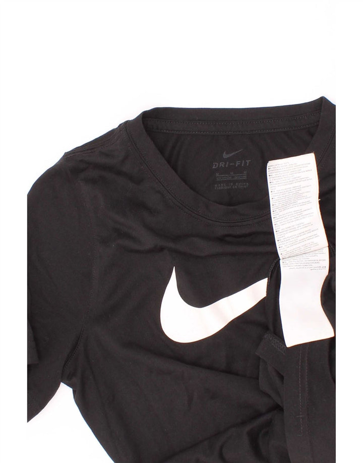 Chłopięcy T-shirt Nike Dri Fit z grafiką, 10-11 lat, średni czarny poliester