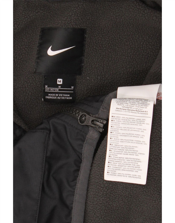 Chłopięca kurtka wiatrówka z kapturem Nike 10-11 lat, średni czarny poliester