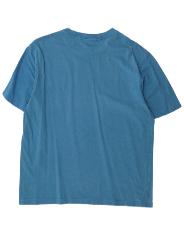 T-shirt męski Lacoste, rozmiar 4, średni niebieski, bawełniany
