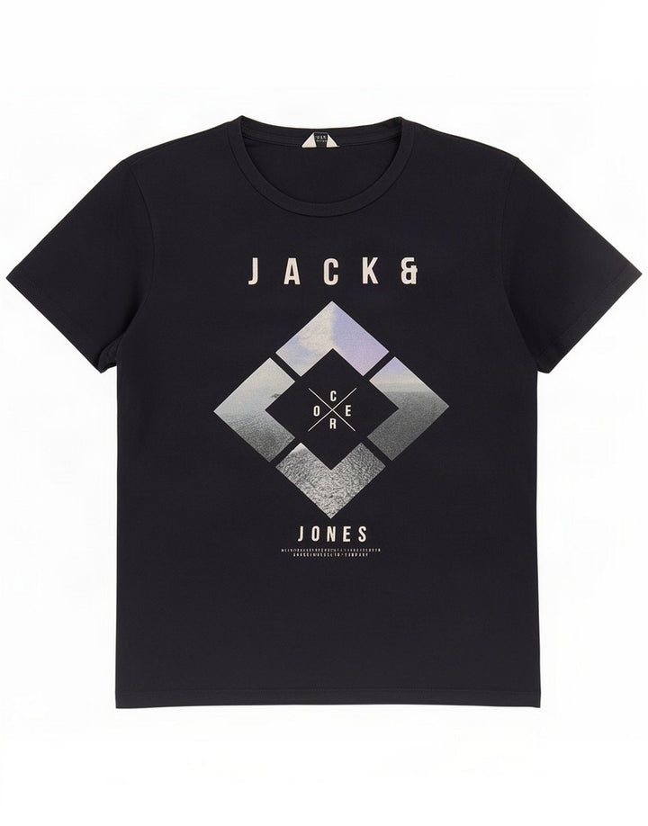 Męska koszulka graficzna Jack & Jones Top Medium Black
