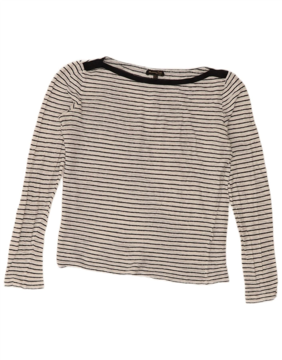 Damski top Massimo Dutti z długim rękawem UK 10 w małe białe paski, morski