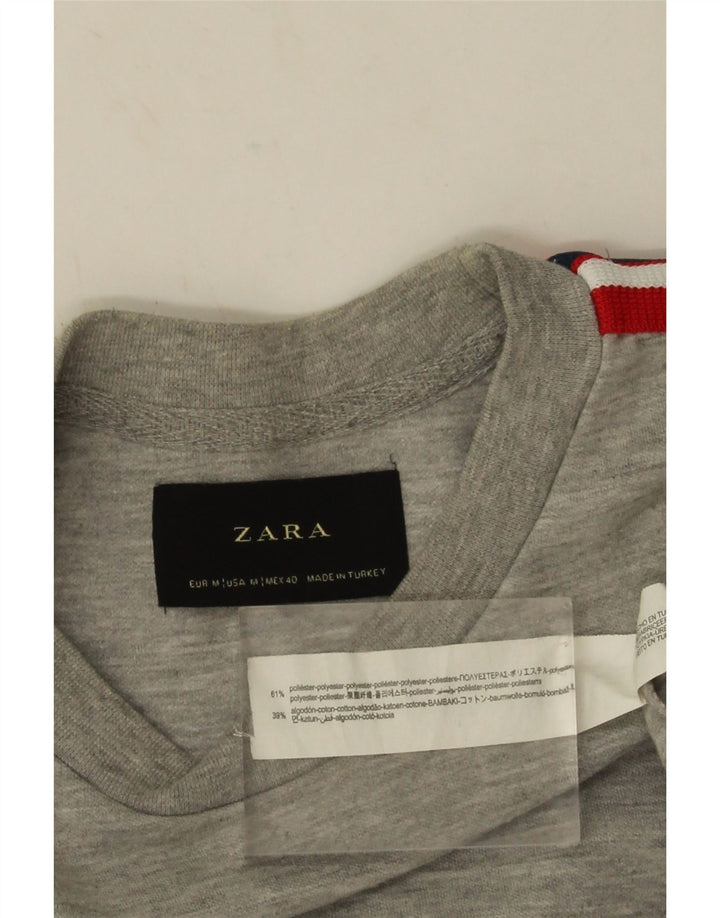 Męska bluza Zara Sweter Średni szary, nakrapiany poliester