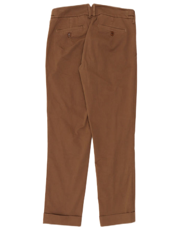 Damskie spodnie typu chino Max Mara Weekend z niską talią UK 4 XS W28 L26 brązowe