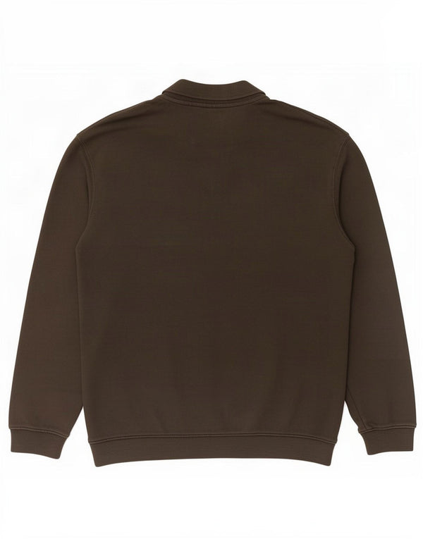 Męska bluza Zara z dekoltem w serek, duża, bawełniana khaki