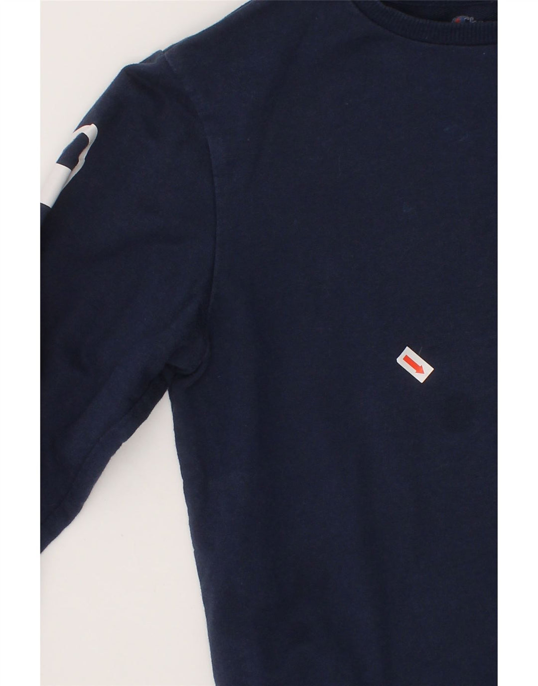 CHAMPION Boys Graphic Sweatshirt Jumper 9-10 Years Medium Navy Blue Cotton Vintage Champion and Second-Hand Champion from Messina Hembry 