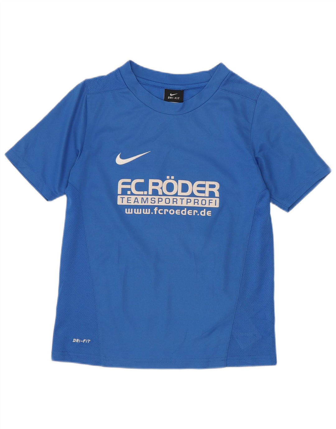 Chłopięcy T-shirt z grafiką NIKE Dri Fit, 6-7 lat XS, niebieski poliester