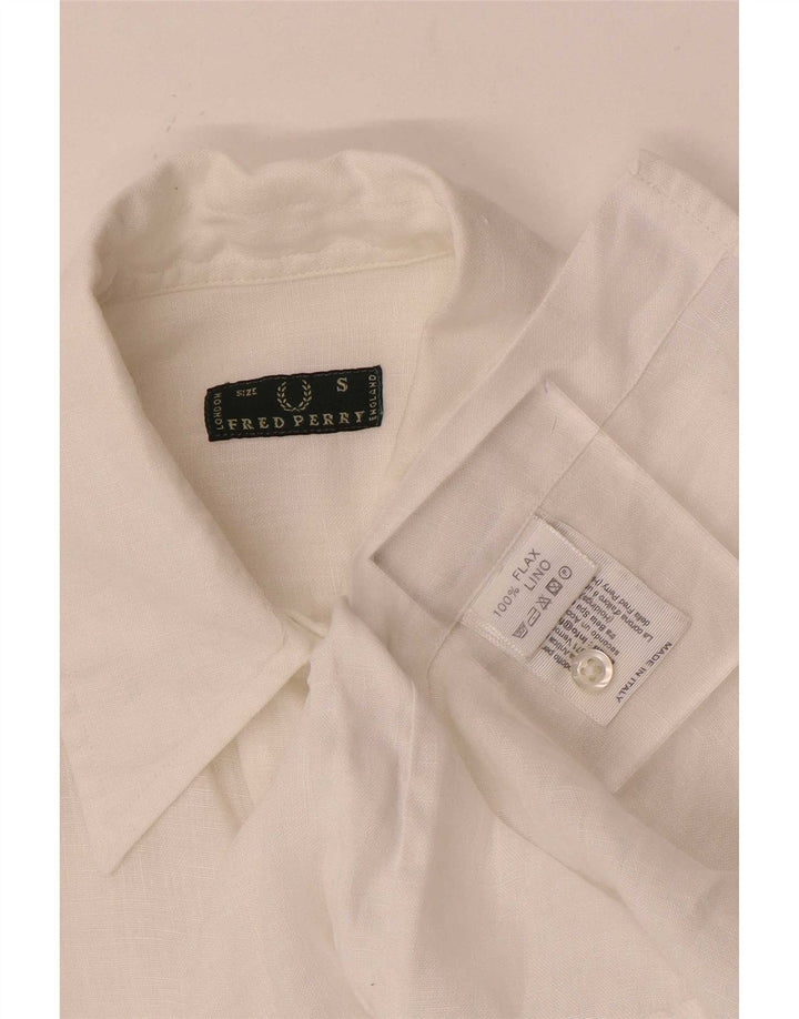 Damska koszula z rękawem 3/4 Fred Perry UK 10 Small White Line