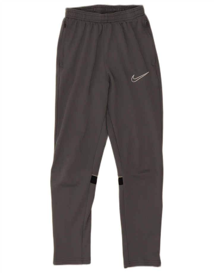 Chłopięce spodnie dresowe Nike Dri Fit 10-11 lat, średnioszare, z blokami kolorów