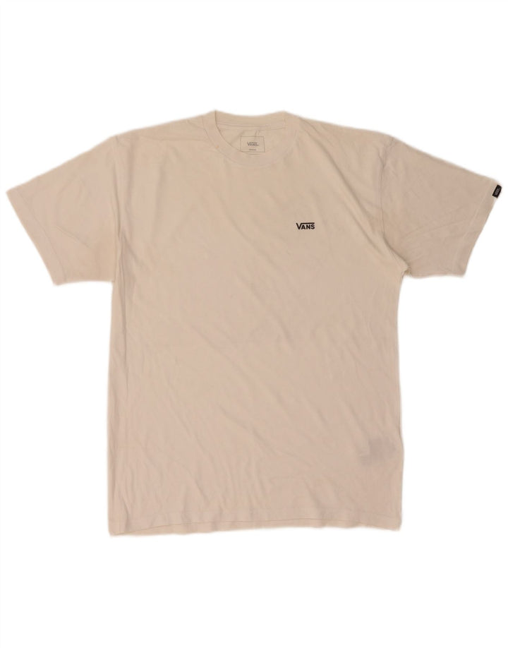 Męski T-shirt VANS o klasycznym kroju, średni biały