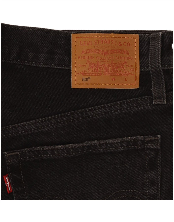 Damskie spodenki jeansowe Levi's 501 w trudnej sytuacji W28, średnie czarne