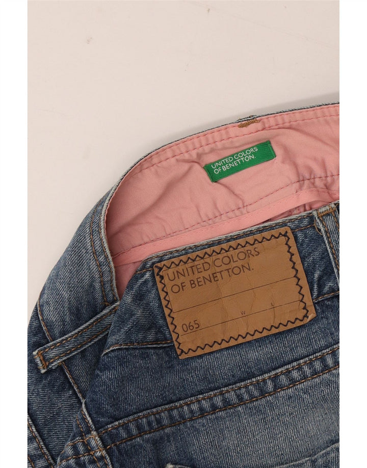 Damskie spodenki jeansowe BENETTON W30 średni niebieski
