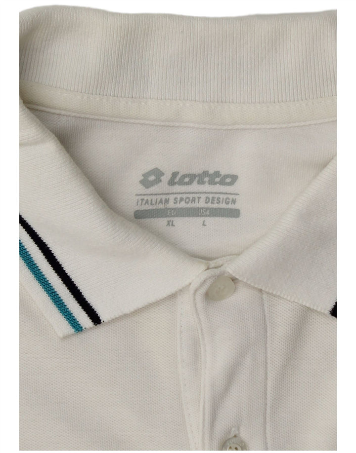 Męska koszulka polo Lotto, duża, biała