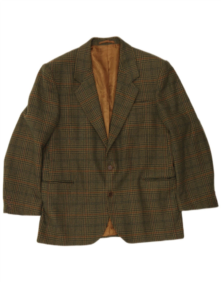 Męska marynarka zapinana na 2 guziki Incom UK 38 Medium Khaki w pepitkę