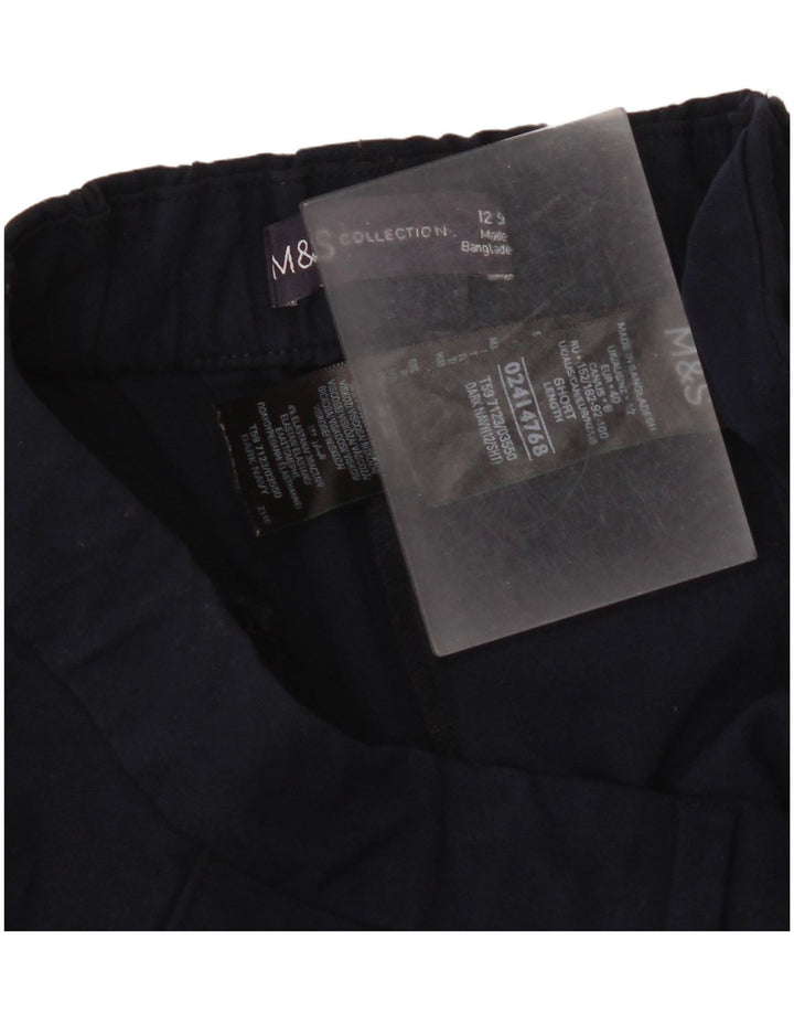 Damskie spodnie garniturowe Marks & Spencer UK 12 Medium W30 L28 Granatowe