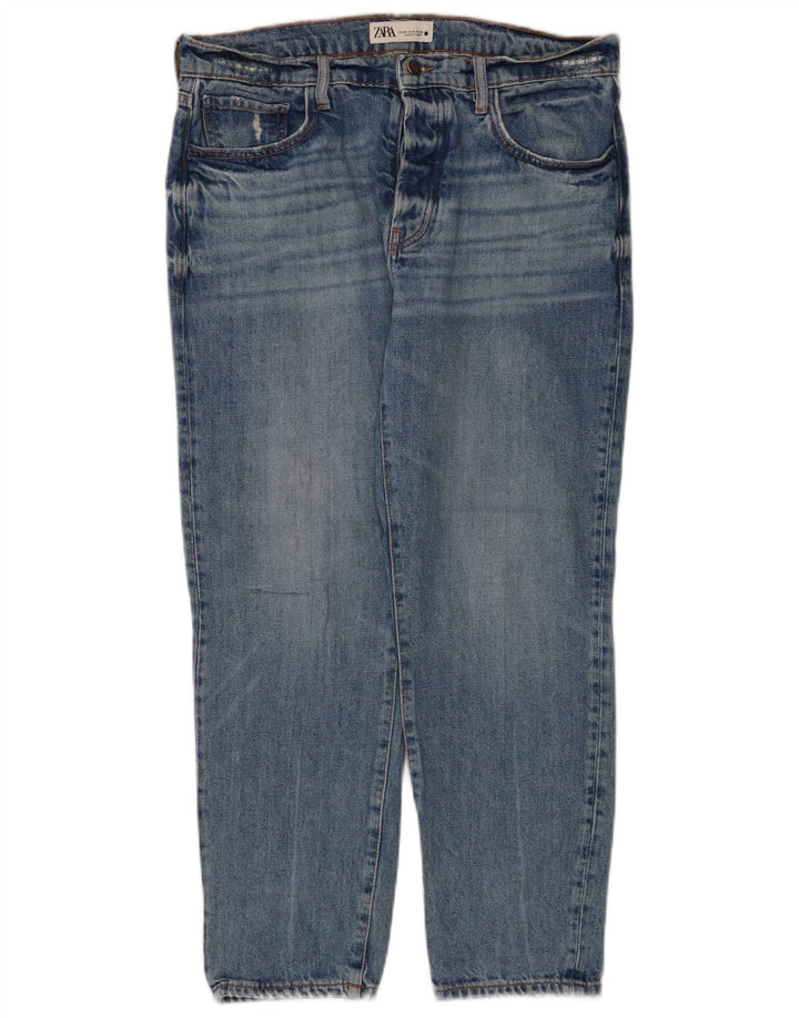 Damskie proste dżinsy Zara EU 40 Medium W30 L26 Niebieskie bawełniane