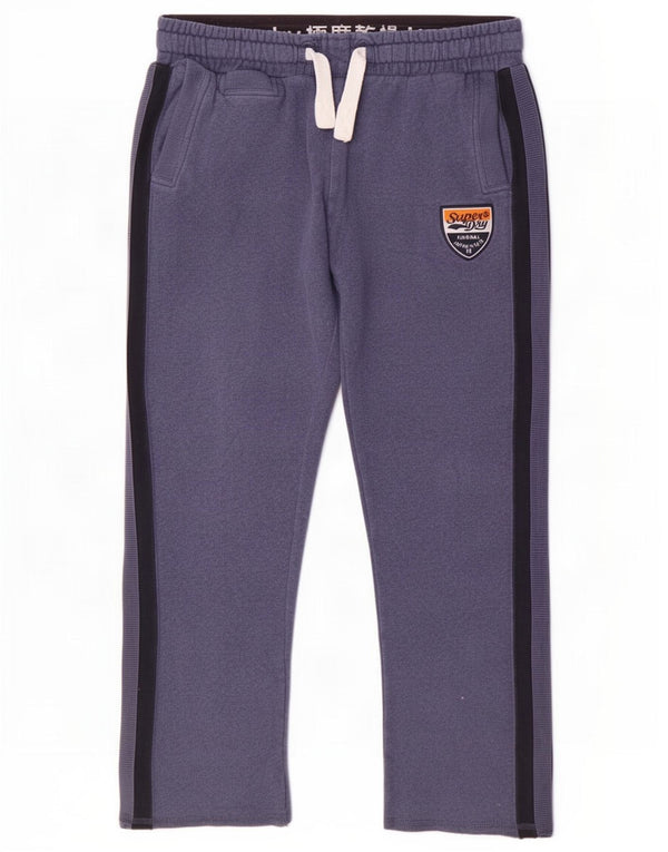 Męskie spodnie dresowe Superdry XL, bawełniane, w niebieskie paski