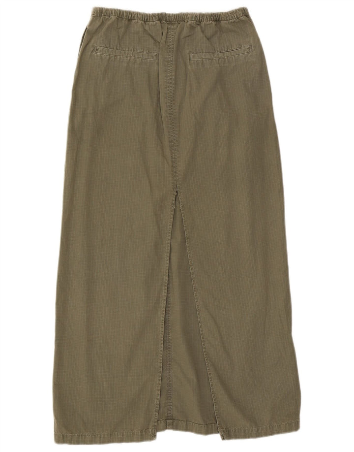 Spódnica maxi damska Zara mała W26 khaki w kratkę