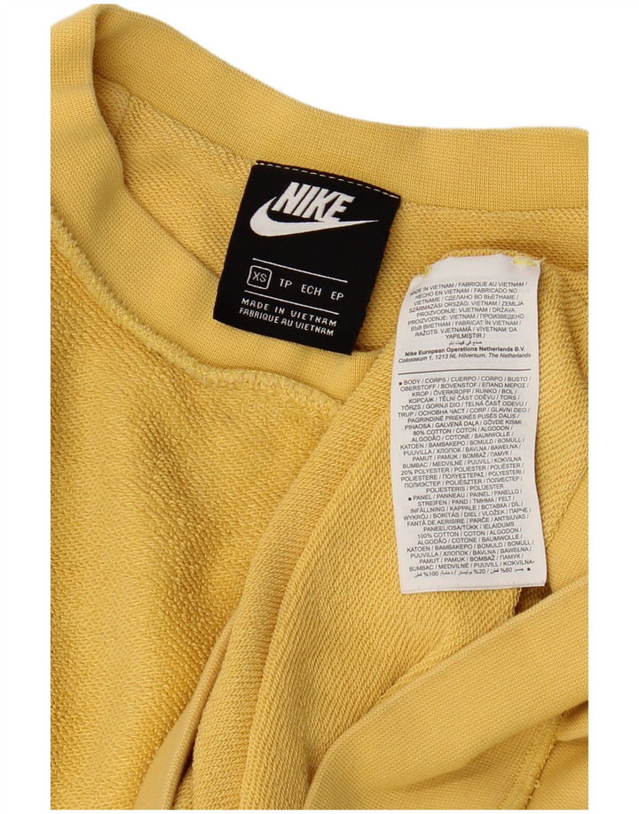 Męska bluza NIKE o luźnym kroju, sweter XS, żółta, bawełniana