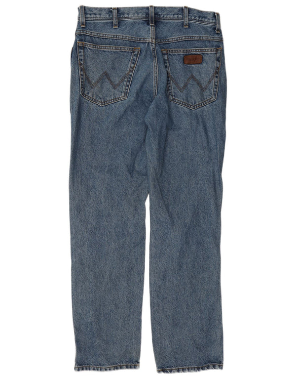 Męskie jeansy Wrangler o prostym kroju W34 L32, niebieska bawełna