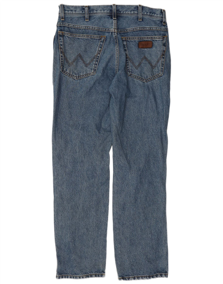 Męskie jeansy Wrangler o prostym kroju W34 L32, niebieska bawełna