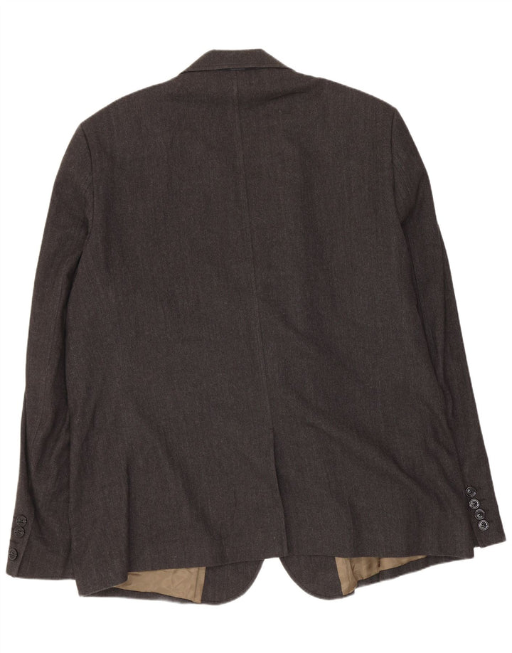 Męska marynarka zapinana na 3 guziki Burberry UK 42 XL Szara wełna w jodełkę