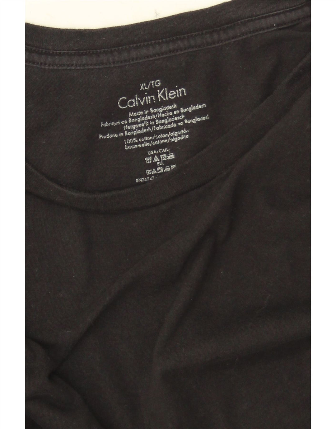 CALVIN KLEIN Męski T-shirt Top XL, czarny, bawełniany