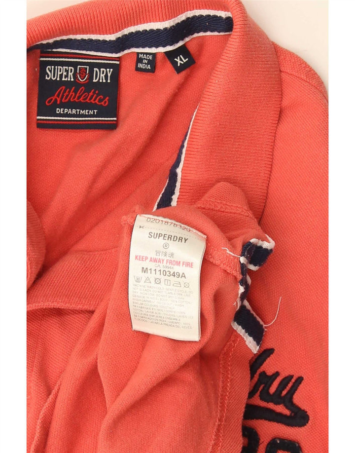 Męska koszulka polo Superdry XL, pomarańczowa, bawełniana