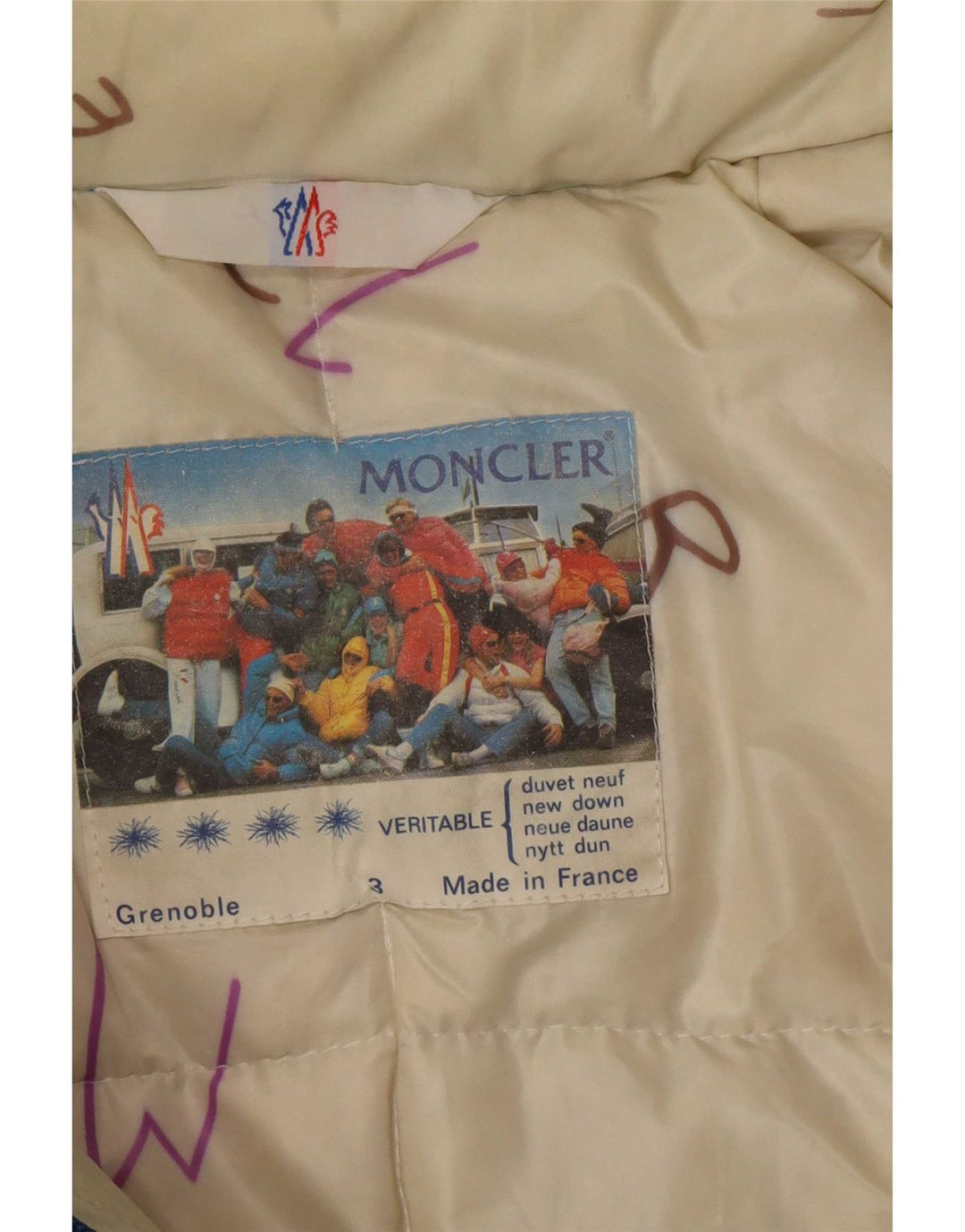 Męska ocieplana kurtka z kapturem Moncler, rozmiar 3, duża, niebieska, poliamidowa