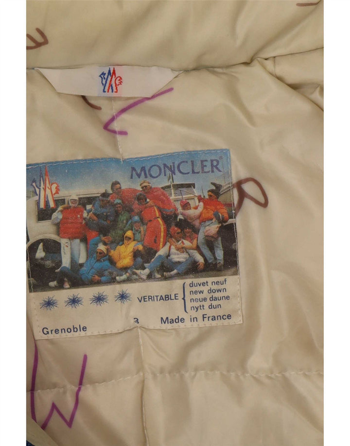 Męska ocieplana kurtka z kapturem Moncler, rozmiar 3, duża, niebieska, poliamidowa