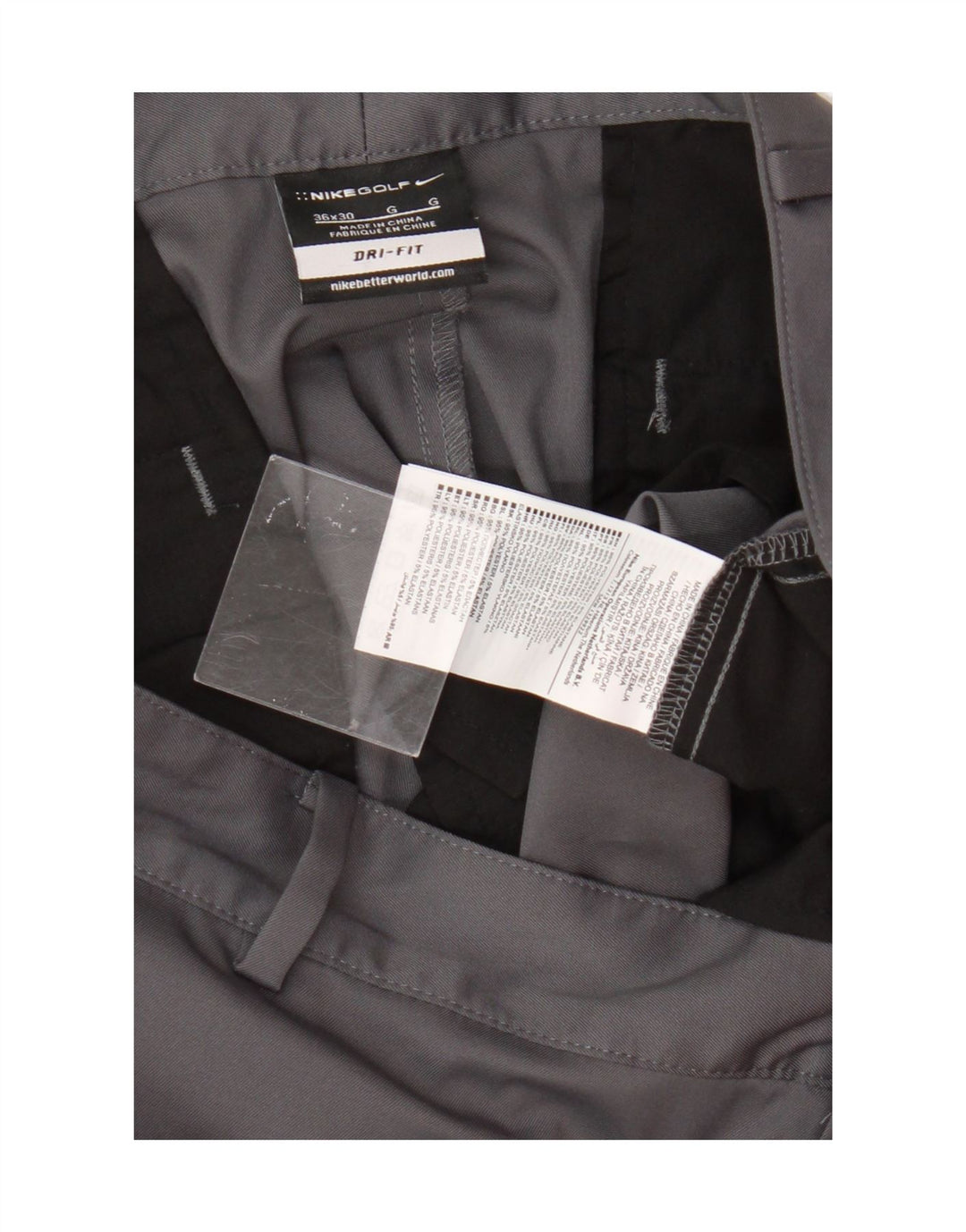 Męskie spodnie chino Nike Dri Fit Straight W36 L30 Szary poliester