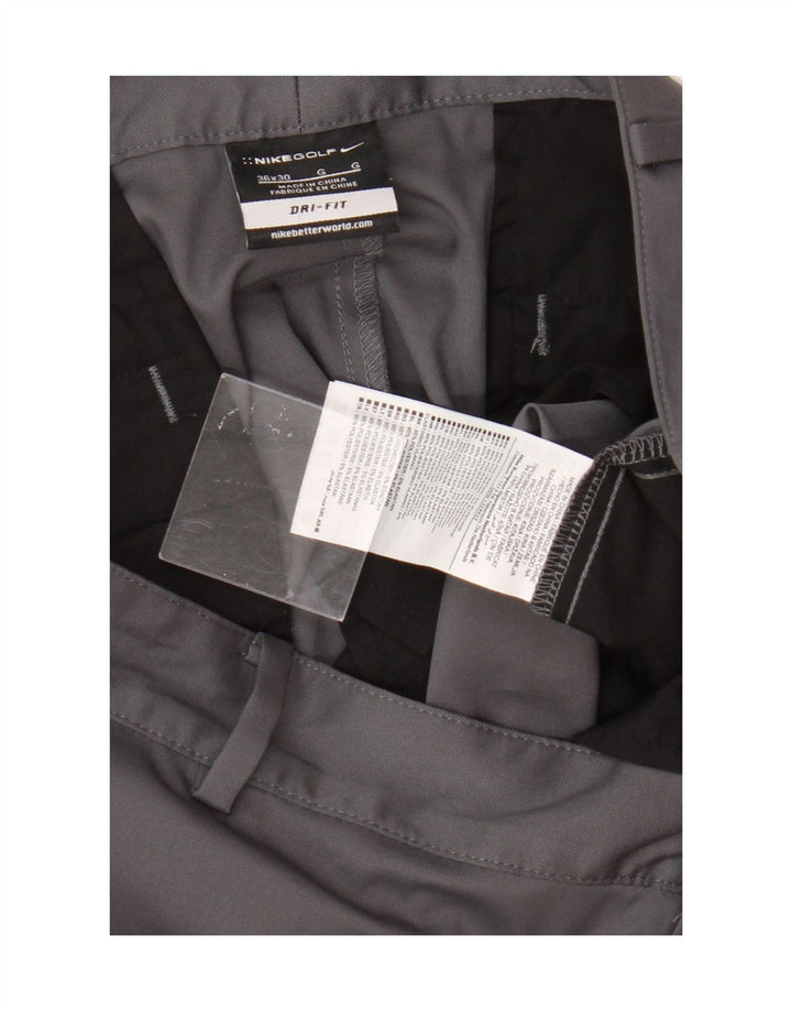 Męskie spodnie chino Nike Dri Fit Straight W36 L30 Szary poliester