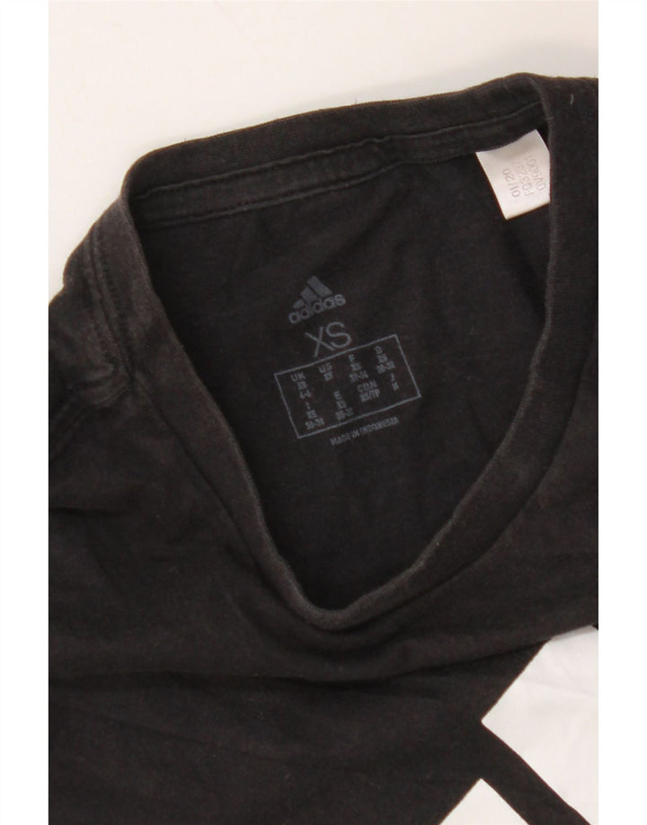 Damska koszulka z grafiką ADIDAS Top UK 4/6 XS w kolorze czarnym